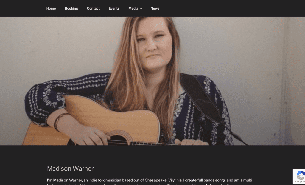 Madison Warner Music website