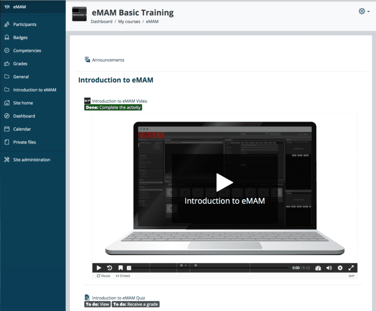 eMAM Basic Training